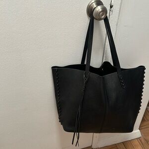 Rebecca minkoff black leather tote bag